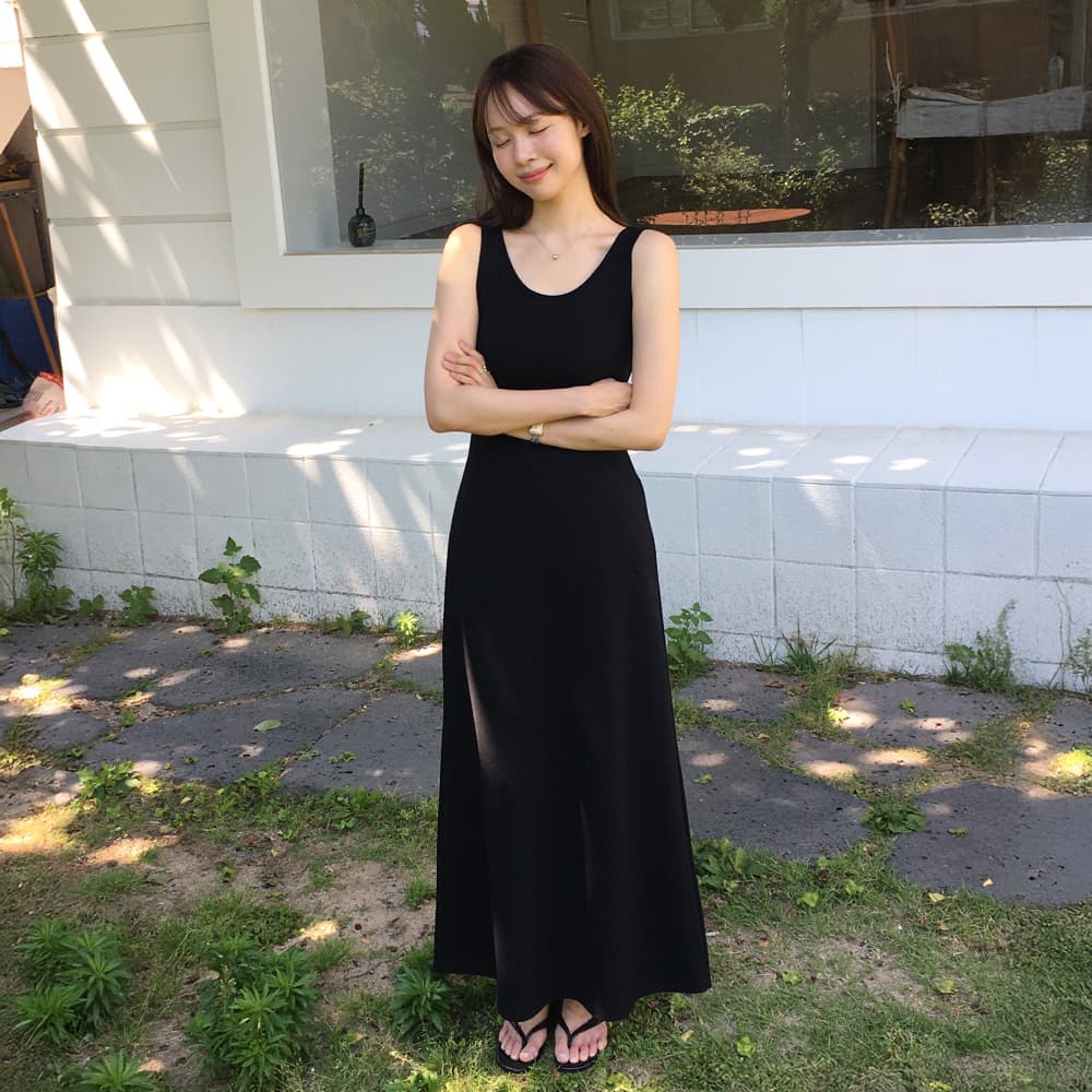 [꼬민지 PICK/단독/기장선택] KATE SPAN DRESS_BLACK