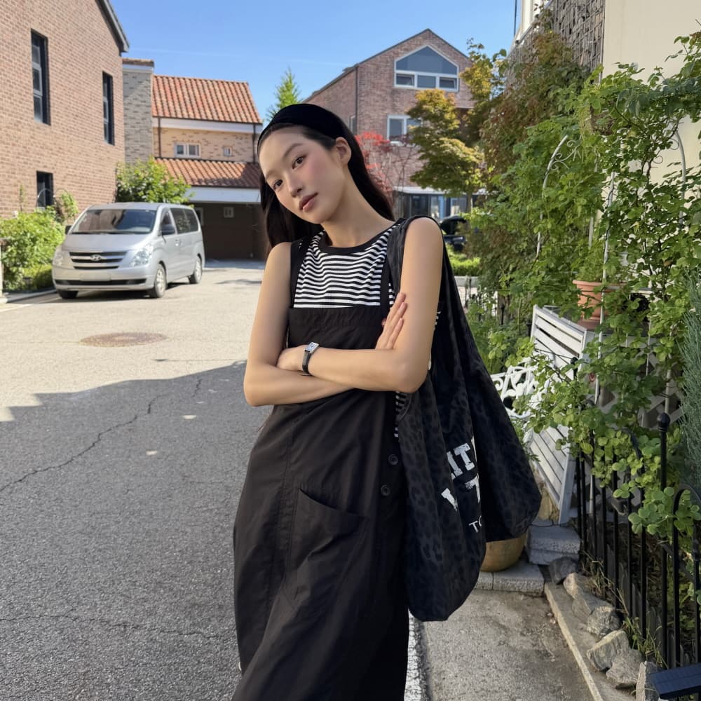 백버클 레이어드 원피스_블랙 91F6241781