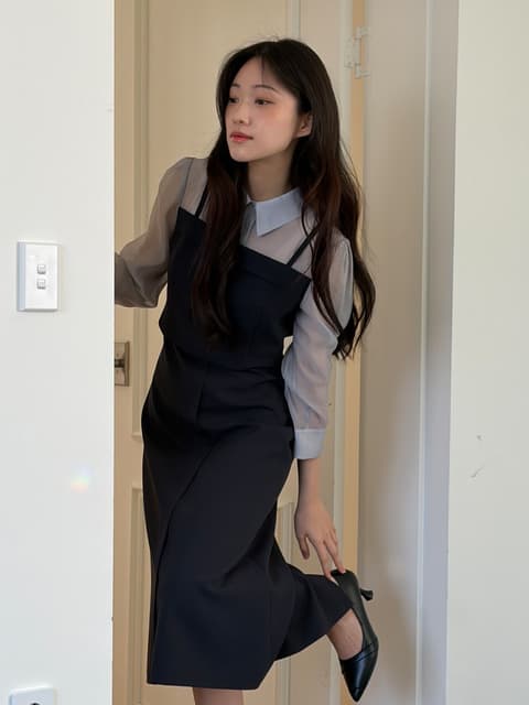 [리오더][단독]잇미샤 레이어드 롱 원피스 ITQ5ZOP460 (2COLOR)